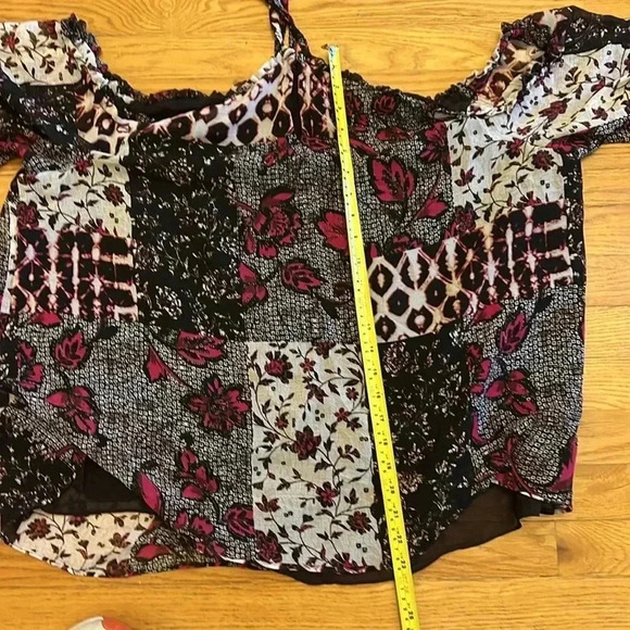 INC Women's Plus Nomad II Patchwork Cold-Shoulder Top 3 X NWT - Picture 8 of 9